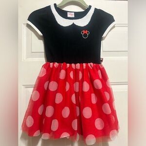 Minnie Mouse Red and Black Polka Dot Dress 5T